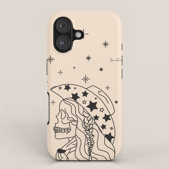 Love or Die Tryinâ - Rhinestone Cowgirl Black & Cream iPhone Case Gallery Image 1