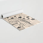 Love or Die Tryinâ - Rhinestone Cowgirl Black & Cream Yoga Mat Gallery Image 2