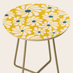Retro Super Bloom - 70's Vibe - Yellow Side Table Gallery Image 2