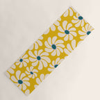 Retro Super Bloom - 70's Vibe - Yellow Yoga Mat Gallery Image 1