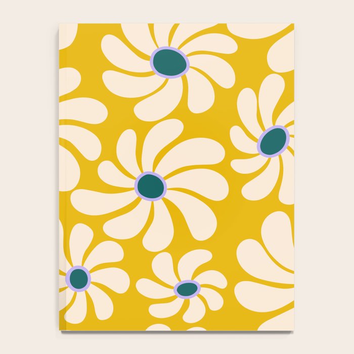 Retro Super Bloom - 70's Vibe - Yellow Notebook Gallery Image 4