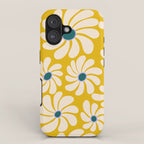 Retro Super Bloom - 70's Vibe - Yellow iPhone Case Gallery Image 1