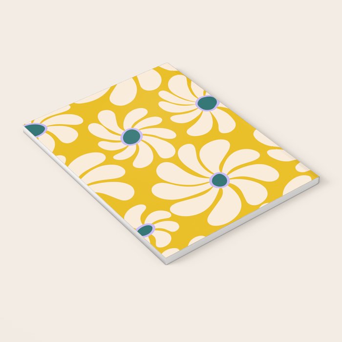 Retro Super Bloom - 70's Vibe - Yellow Notebook Gallery Image 3