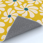 Retro Super Bloom - 70's Vibe - Yellow Rug Gallery Image 4