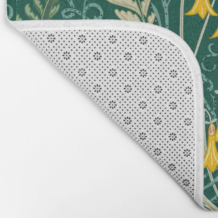 Woodland soil Morris style shining emerald Bath Mat Gallery Image 2