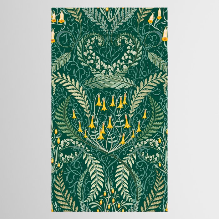 Woodland soil Morris style shining emerald Tablecloth Gallery Image 2