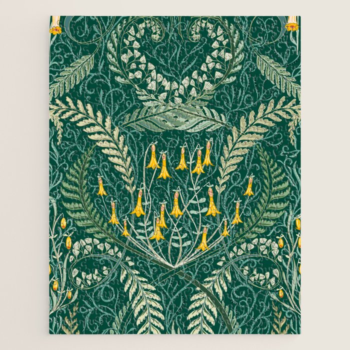 Woodland soil Morris style shining emerald Jigsaw Puzzle Gallery Image 1