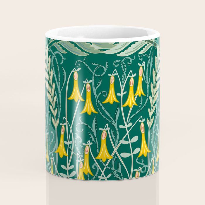 Woodland soil Morris style shining emerald Coffee Mug Gallery Image 4