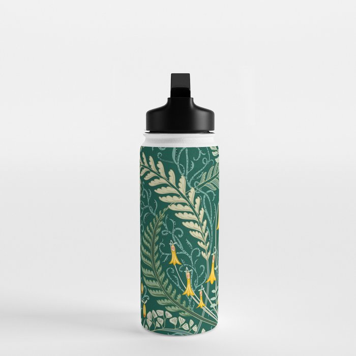 Woodland soil Morris style shining emerald Water Bottle Gallery Image 3