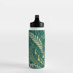 Woodland soil Morris style shining emerald Water Bottle Gallery Image 3