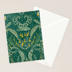 Woodland soil Morris style shining emerald Stationery Card Gallery Image 2