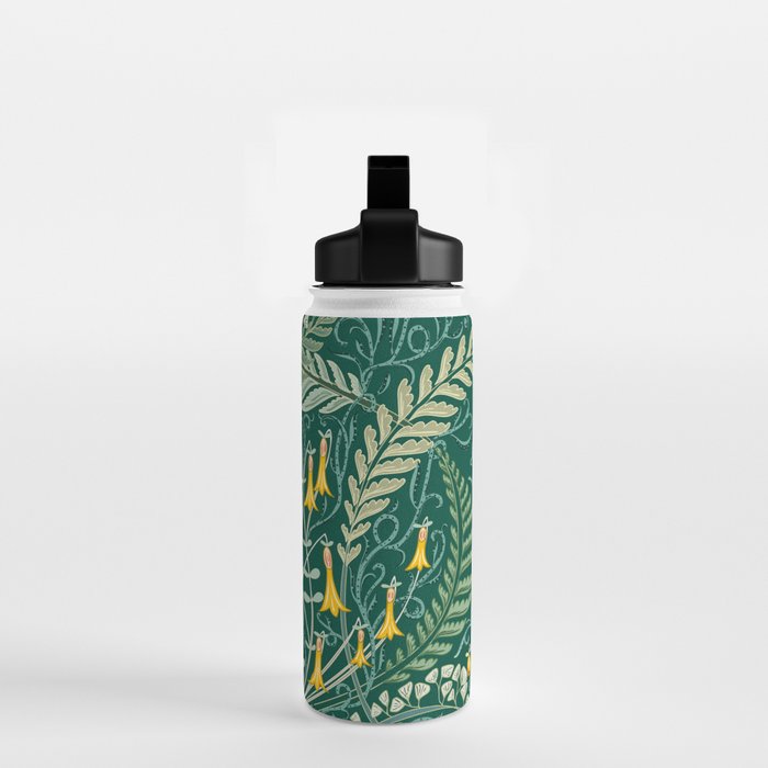 Woodland soil Morris style shining emerald Water Bottle Gallery Image 2