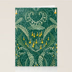 Woodland soil Morris style shining emerald Stationery Card Gallery Image 2