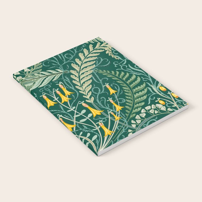 Woodland soil Morris style shining emerald Notebook Gallery Image 1