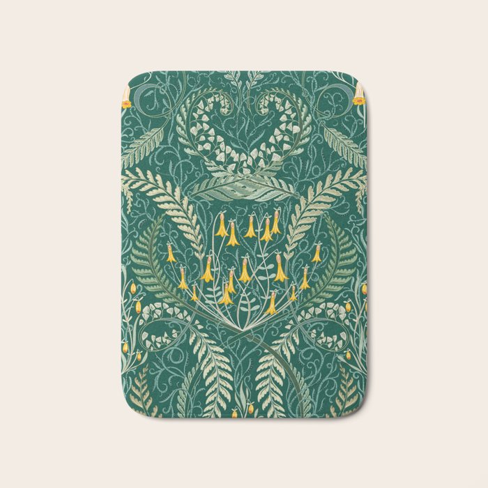 Woodland soil Morris style shining emerald Bath Mat Gallery Image 1
