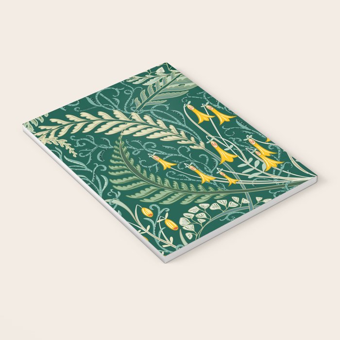 Woodland soil Morris style shining emerald Notebook Gallery Image 3