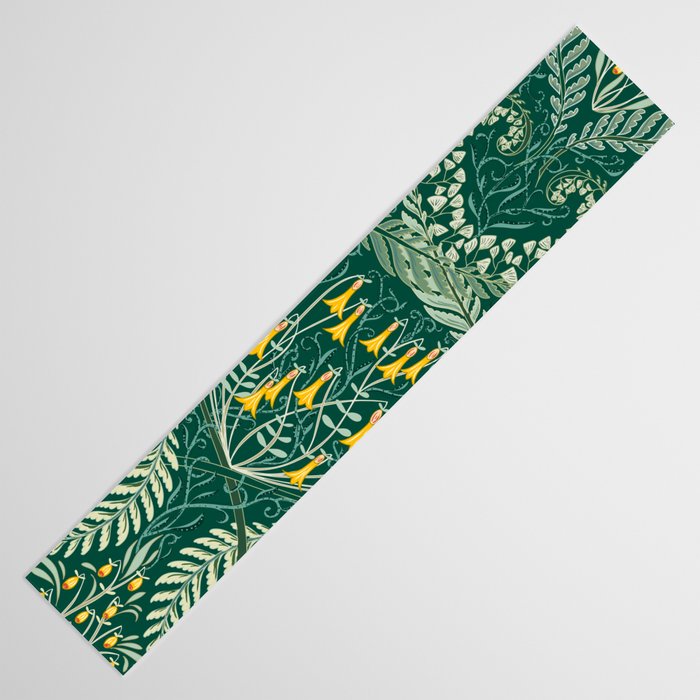 Woodland soil Morris style shining emerald Table Runner Gallery Image 3