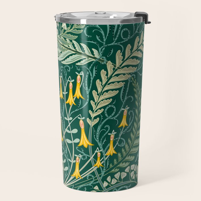 Woodland soil Morris style shining emerald Travel Mug Gallery Image 2