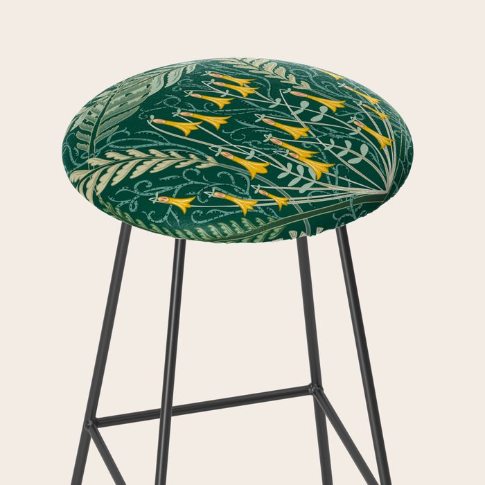 Woodland soil Morris style shining emerald Stool Gallery Image 2
