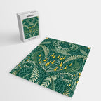 Woodland soil Morris style shining emerald Jigsaw Puzzle Gallery Image 2