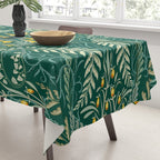 Woodland soil Morris style shining emerald Tablecloth Gallery Image 3