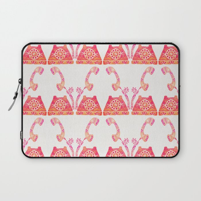 Vintage Rotary Phone - Peach Palette Laptop Sleeve Gallery Image 1