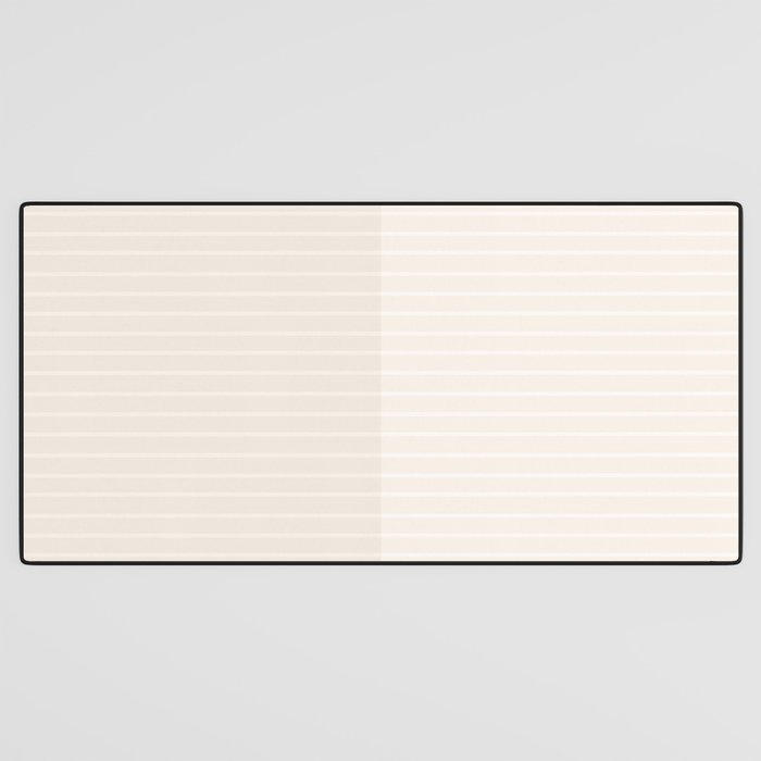 Color Block Lines IX Subtle Off White Desk Mat Gallery Image 3