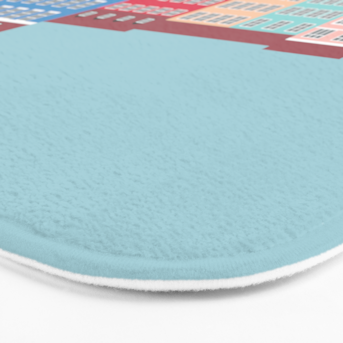 Denmark, Nyhavn, Copenhagen Travel Poster Bath Mat Gallery Image 3