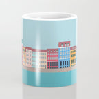 Denmark, Nyhavn, Copenhagen Travel Poster Coffee Mug Gallery Image 4