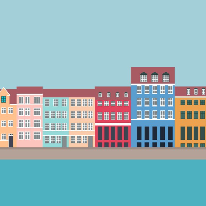 Denmark, Nyhavn, Copenhagen Travel Poster Coffee Mug Gallery Image 2