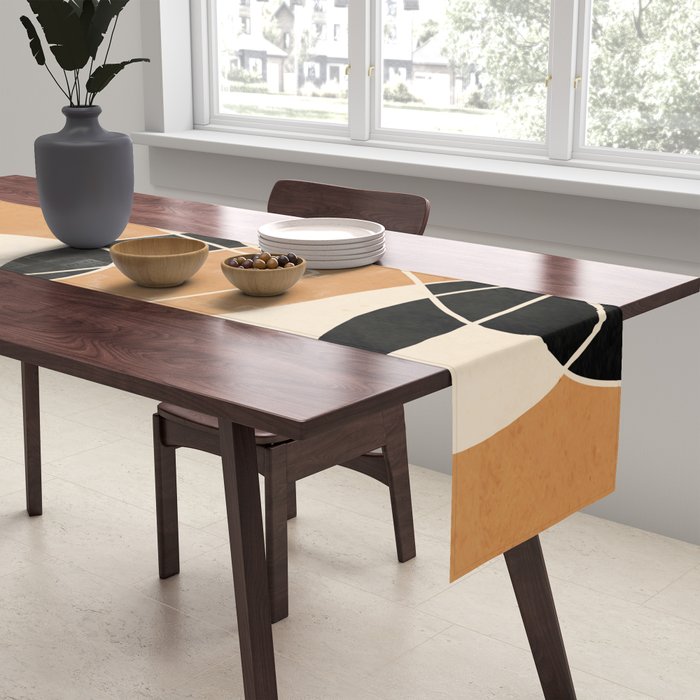 Modern Abstract Minimal Art 21 Table Runner Gallery Image 2