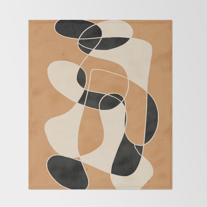 Modern Abstract Minimal Art 21 Throw Blanket Gallery Image 2