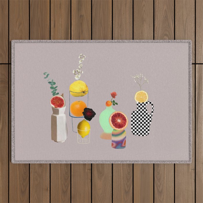 Still Life // Fruits & Flowers Outdoor Rug Gallery Image 1