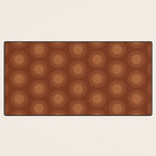 Boho Summer Sun Pattern IX Burnt Red and Orange Desk Mat Gallery Image 3