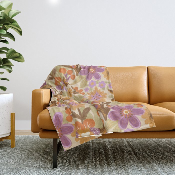 Flower power II Throw Blanket Gallery Image 1
