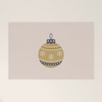 Christmas Bauble Gold And Blue Welcome Mat Gallery Image 1