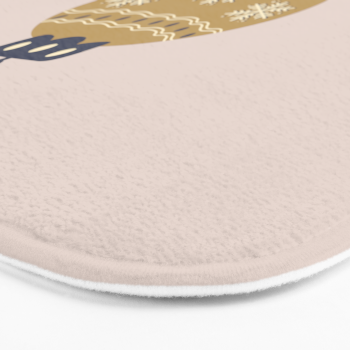 Christmas Bauble Gold And Blue Bath Mat Gallery Image 3