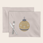 Christmas Bauble Gold And Blue Placemat Gallery Image 1