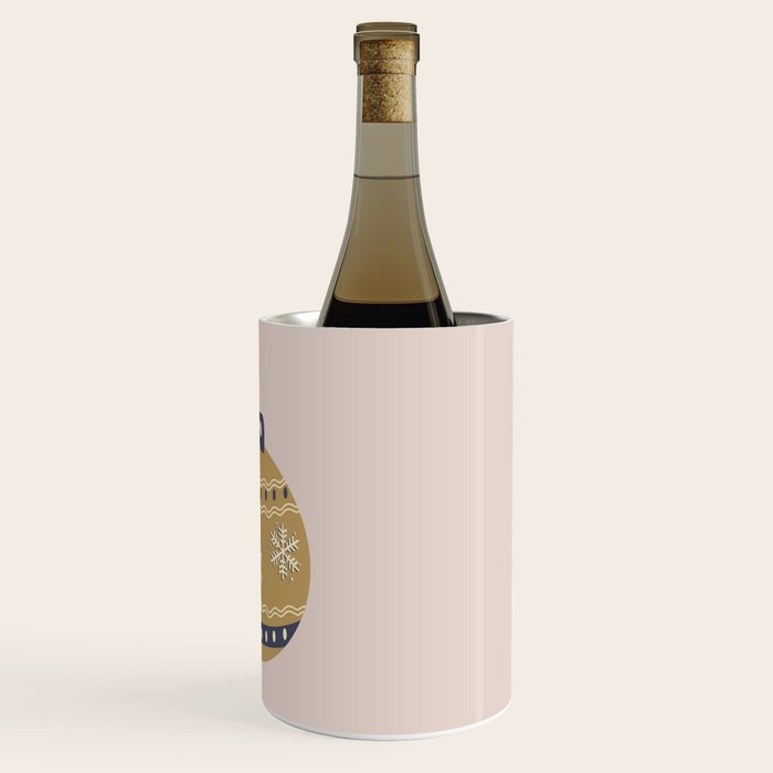 Christmas Bauble Gold And Blue Wine Chiller Gallery Image 3
