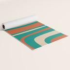 Palm Springs Midcentury Modern Abstract Pattern in Mid Mod Orange, Beige, and Turquoise Yoga Mat Gallery Image 2
