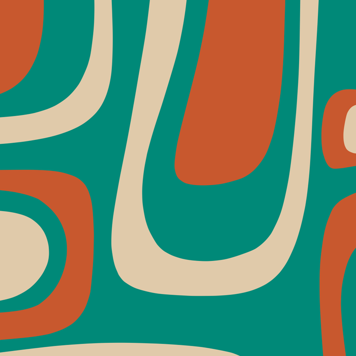 Palm Springs Midcentury Modern Abstract Pattern in Mid Mod Orange, Beige, and Turquoise Coffee Mug Gallery Image 2