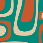 Palm Springs Midcentury Modern Abstract Pattern in Mid Mod Orange, Beige, and Turquoise Coffee Mug Gallery Image 2