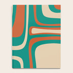 Palm Springs Midcentury Modern Abstract Pattern in Mid Mod Orange, Beige, and Turquoise Notebook Gallery Image 4