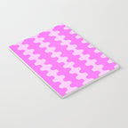 Vivid Pink Ogee A-Go-Go Retro Pop Abstract Wavy Stripe Pattern Notebook Gallery Image 3