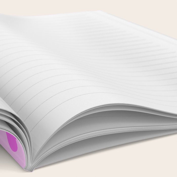 Vivid Pink Ogee A-Go-Go Retro Pop Abstract Wavy Stripe Pattern Notebook Gallery Image 2