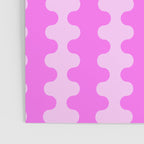 Vivid Pink Ogee A-Go-Go Retro Pop Abstract Wavy Stripe Pattern Poster Gallery Image 3