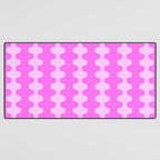 Vivid Pink Ogee A-Go-Go Retro Pop Abstract Wavy Stripe Pattern Desk Mat Gallery Image 3