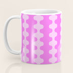 Vivid Pink Ogee A-Go-Go Retro Pop Abstract Wavy Stripe Pattern Coffee Mug Gallery Image 3