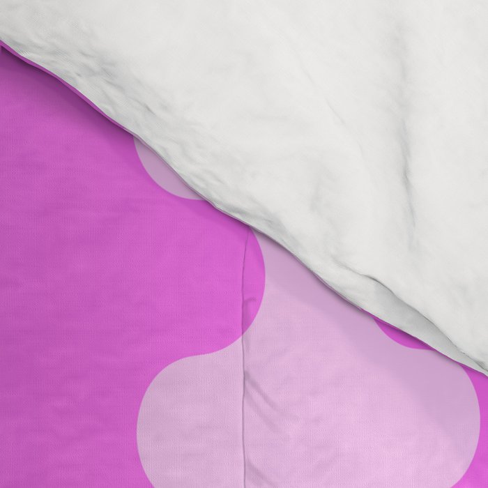Vivid Pink Ogee A-Go-Go Retro Pop Abstract Wavy Stripe Pattern Comforter Gallery Image 4