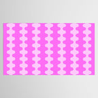 Vivid Pink Ogee A-Go-Go Retro Pop Abstract Wavy Stripe Pattern Tablecloth Gallery Image 2